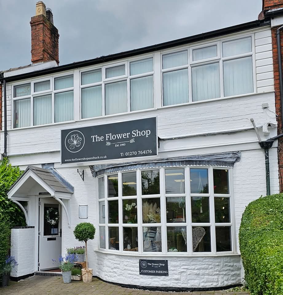The Flower Shop in Sandbach after a full shop front repaint by Fresh Coat Decorators